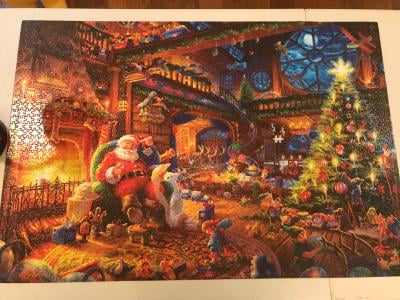 Ceaco Thomas Kinkade Santa’s Night Before Christmas Jigsaw Puzzle 2000 Pie... 