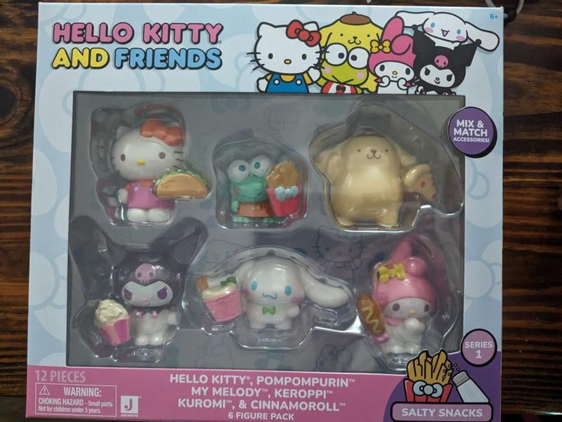 Hello Kitty and Friends, 2” Figure 6-Pack - Removable Salty