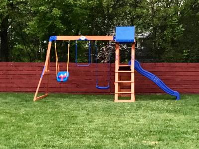 saddlebrook wooden swing set