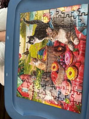 Puzzle 100 Pezzi – Gattini E Ciambelle In Cucina – Per Adulti E Anziani – 53x38 Cm - 5