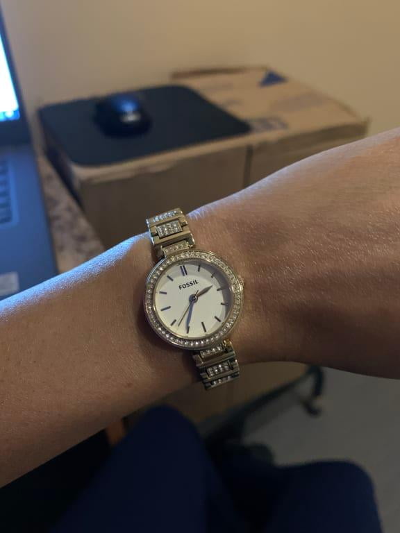 Fossil Women s Karli Mini Three Hand Stainless Steel Watch BQ3516 Walmart