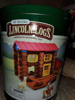 Original Lincoln Logs All Wood Commemorative Edition Tin Bucket 2 Sets in 1 for sale online 