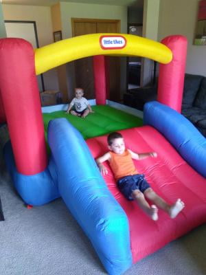 Little tikes jr jump and slide bouncer sales