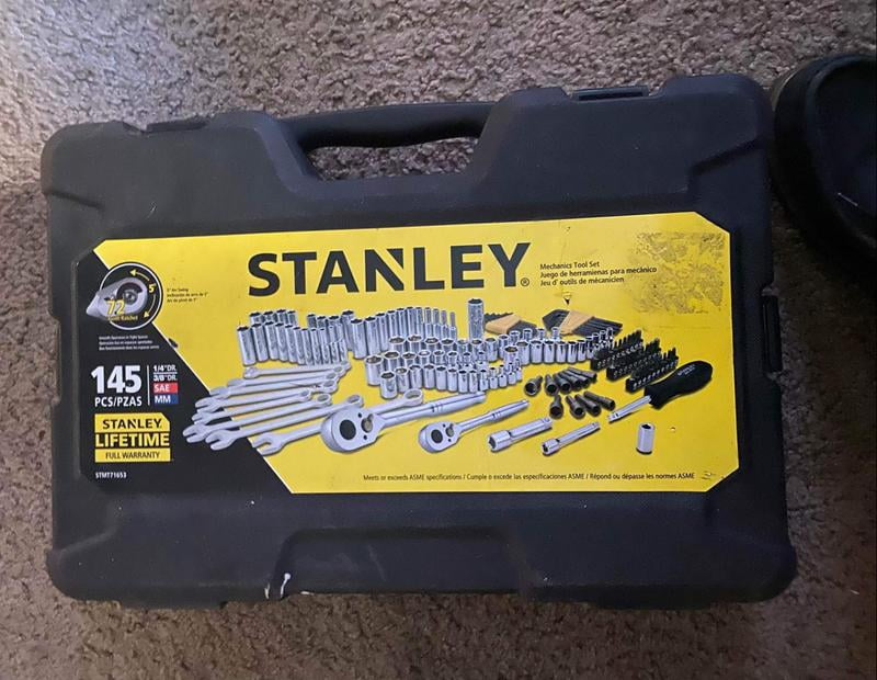 STANLEY 145-Piece Automotive Mechanics Tool Set, Heavy Duty SAE