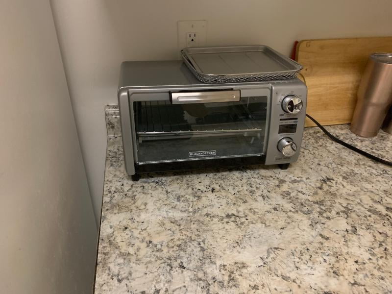 BLACK DECKER Crisp N Bake Air Fry 4 Slice Toaster Oven Silver Black｜TikTok  Search