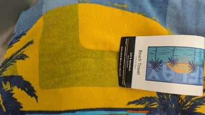 Mainstays Printed Beach Towel, 34x64 inches, Relax Sunset Cotton