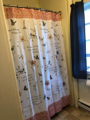 Mainstays Inspire Fabric Shower Curtain Multicolor 70/" x 72/" Machine Wash NEW