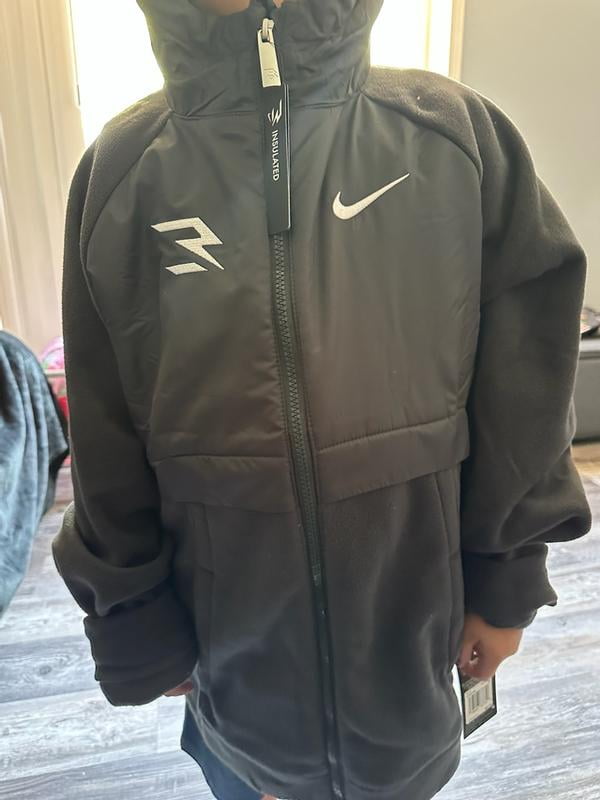 Nike Russell Wilson Boys' Hoodie Windbreaker Jacket Color: gray