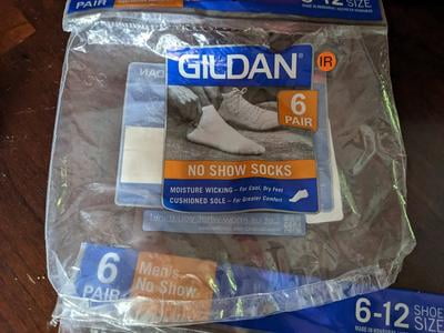 GILDAN PLATINUM ソックス 6P×3セット Gildan Men's Platinum Moisture Wicking No-Show Socks, 6-Pack