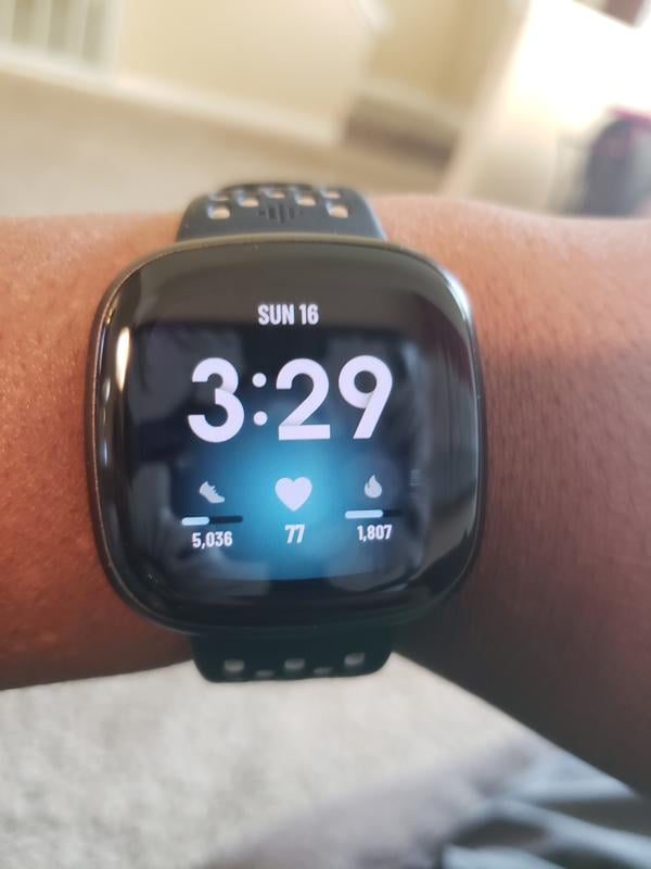 Fitbit Versa Smartwatch Bundle Black, GPS, Sleep Tracker, Swim
