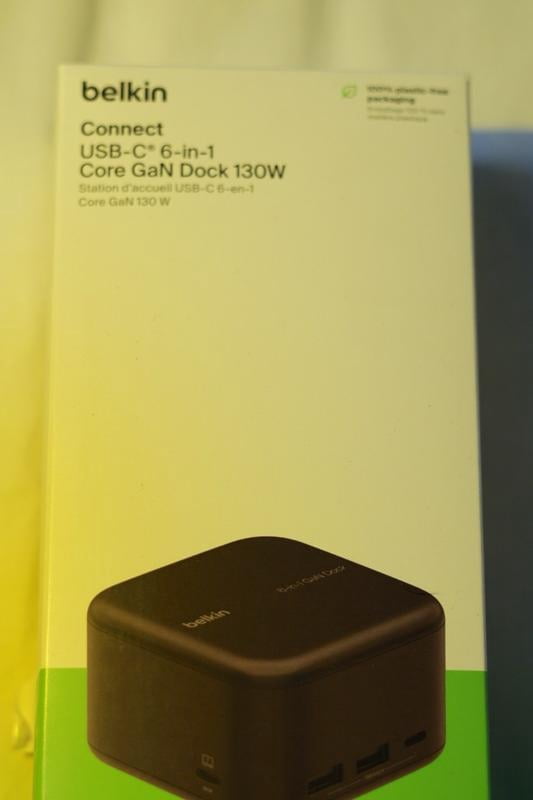 Belkin Connect Core USB-C 6-in-1 GaN-dock – 130W Voeding, 96W PD, 4K HDMI, Gigabit Ethernet – Voor MacBook, PC En Chromebook