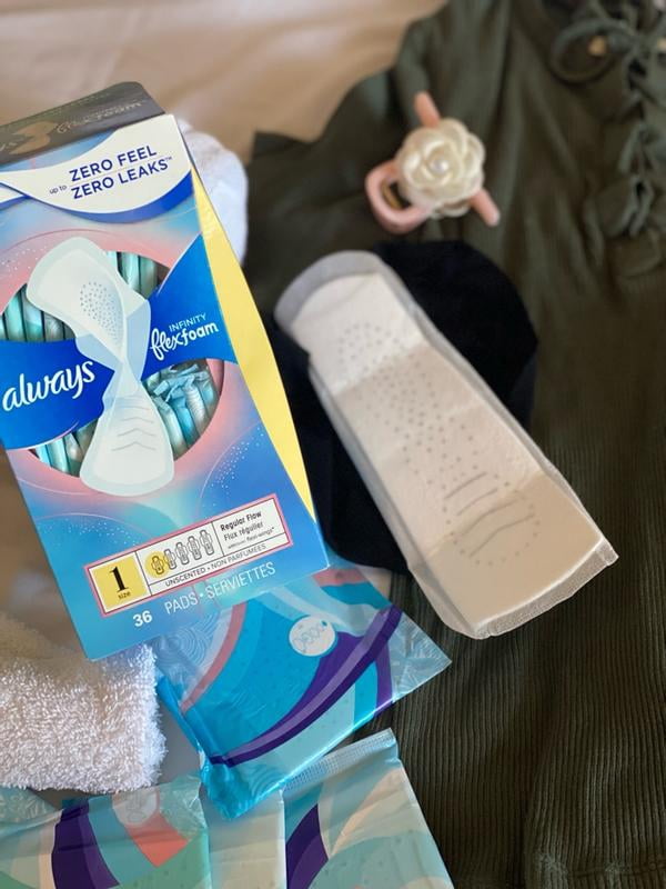 Always Infinity With Flex Foam Heavy Flow Pads Sanitary Napkins Always Infinity With Flex Foam Heavy Flow Pads Sanitary Napkins