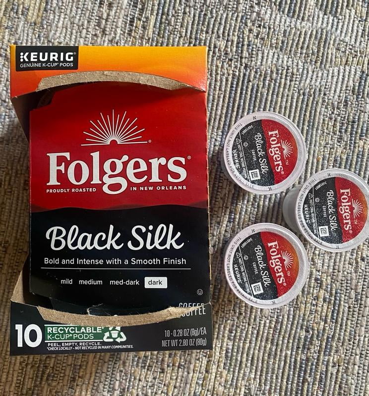 Folgers Black Silk Dark Roast Coffee, Genuine Keurig K-Cup Pods, 12 Count  Box - Walmart.com