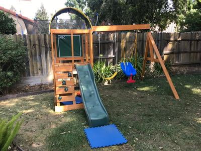 kidkraft ainsley wooden swing set walmart