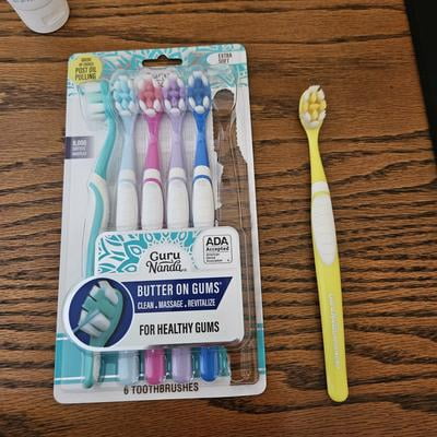 【リフレッシュ&リラックス】ミントハペ、ラベンダーハペセット（計6g 各3g） GuruNanda, Butter on Gums Toothbrush, Extra Soft Bristles, 8 Pack