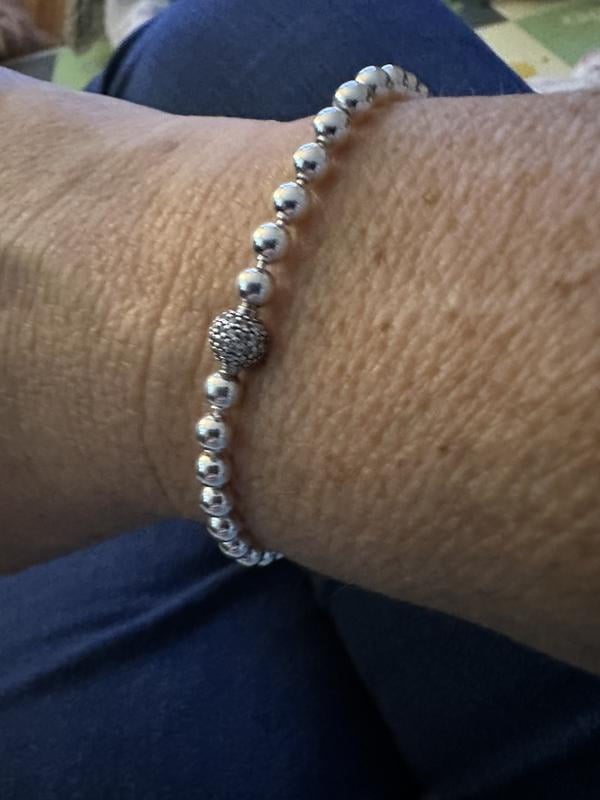 PANDORA Beads & Pave Bracelet Size 19 - 598342CZ-19