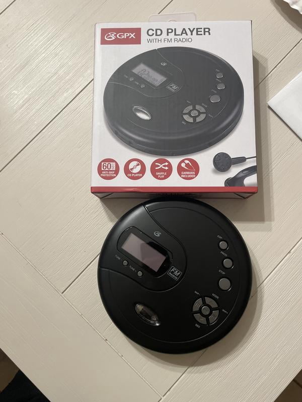 GPX PC807B Personal Portable CD/MP3 Player with Anti-Skip