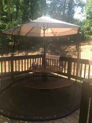 Best Choice Products 9ft Patio Umbrella Bug Screen W Zipper Door Polyester Netting Black Walmart Com Walmart Com