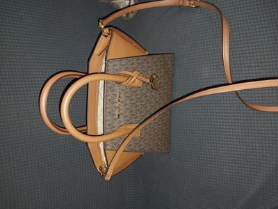 Michael Kors Avril Small Leather Top Zip Satchel Crossbody