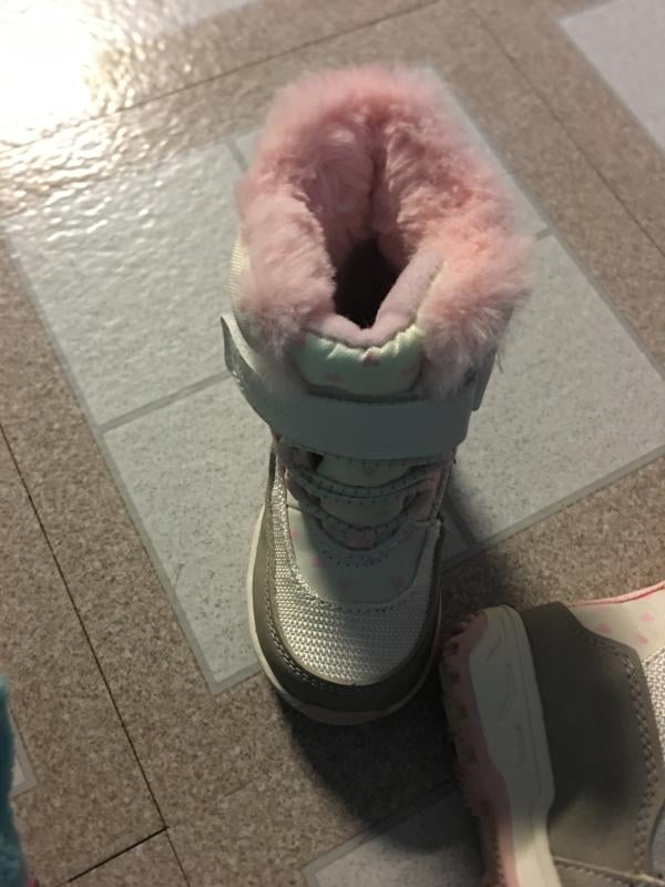 Carter s Toddler Girls Winter Snow Heart Boots White Grey Size