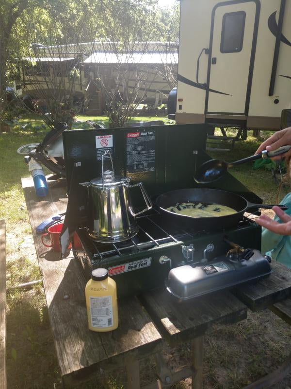 coleman 2burner powerhouse stove 91年製 Coleman Guide Series Powerhouse Dual Fuel Gas Camping Stove