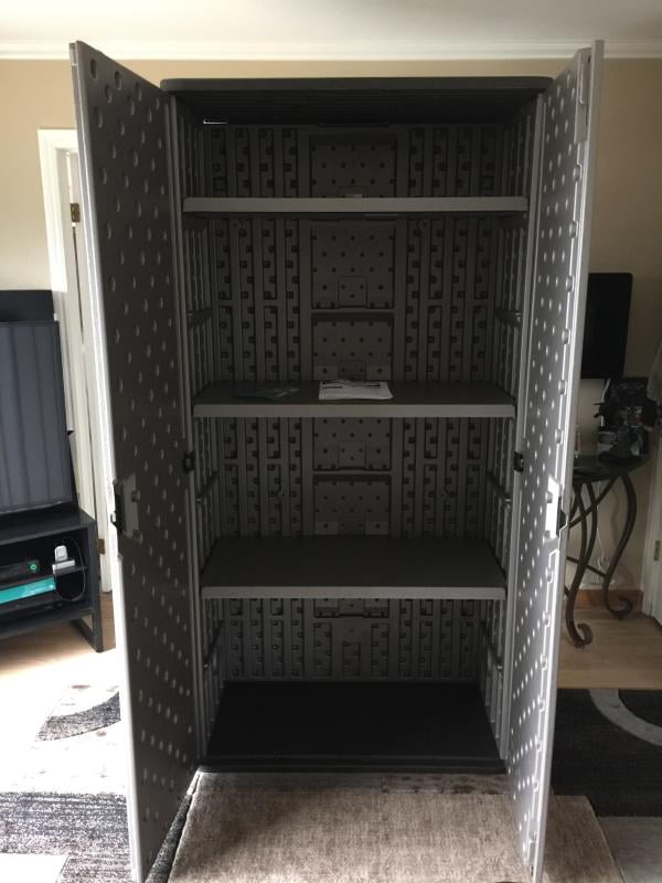 Suncast Commercial Blow Molded Mega Tall In Shelf, Black