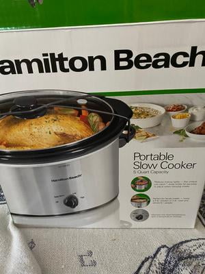 RIVAL 33511LDC Stainless Steel 5-Quart Round CrockPot Slow Cooker 