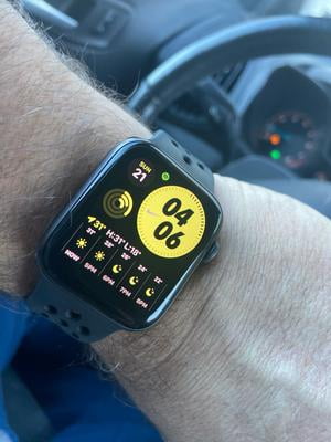 Apple Watch Nike SE (1st Gen) GPS, 40mm Silver Aluminum Case, Pure
