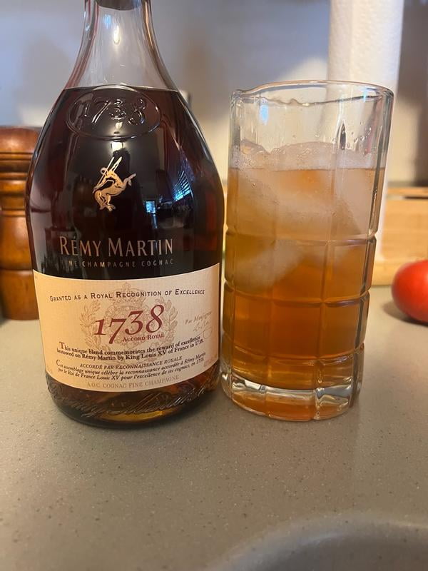 Remy Martin 1738 Accord Royal Cognac, 750 ml Glass Bottle, 40% ABV