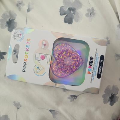 PopSockets PopGrip Con Supporto Estraibile E Glitter Iridescent Confetti Rose - 5