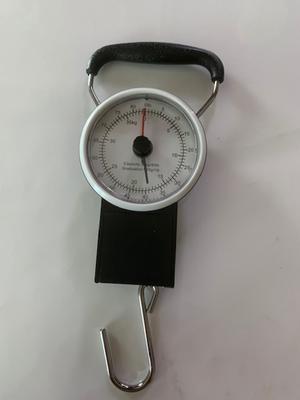 Manual Luggage Scale w/Built-in Tape Measure Weighs Bags-to 75lbs.-  Measures Bag Up to 39 Black-One Size