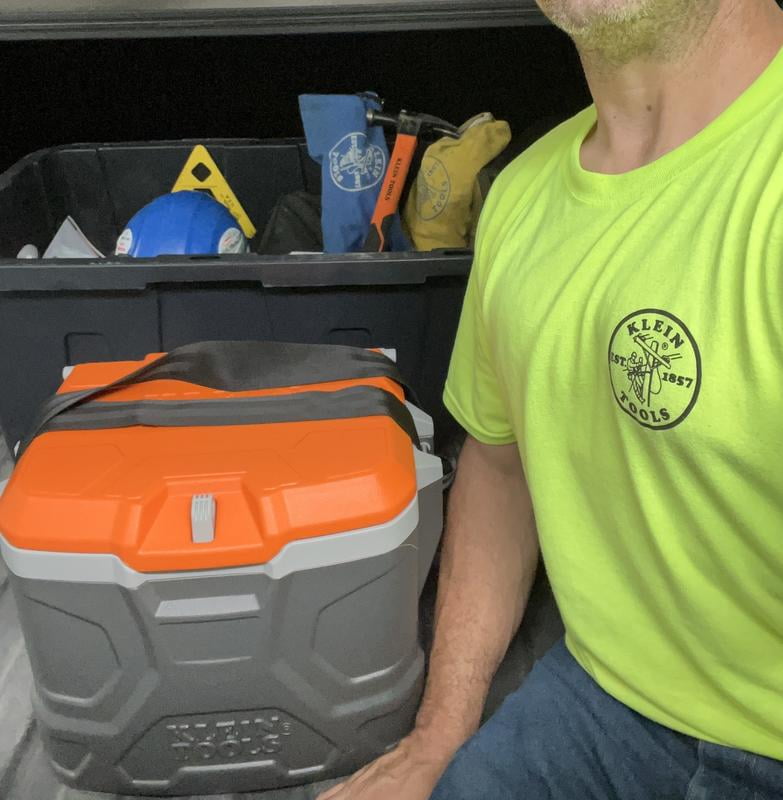 Klein Tools 17 Large Hard Sided Cooler with Locking Storage