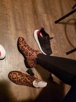 walmart leopard booties time and tru