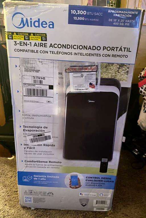 Midea 10,000 BTU (13,500 BTU ASHRAE) 115V Smart Portable