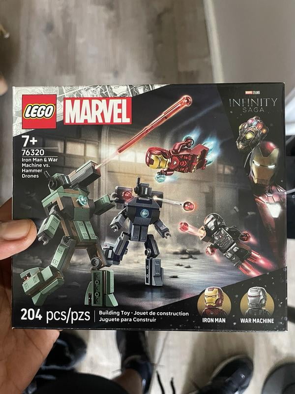 LEGO Marvel Iron Man & War Machine vs. Hammer Drones Building Toy