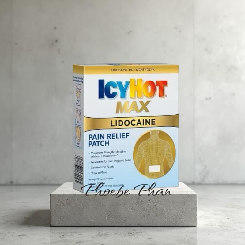 Icy Hot Max Strength Plus Menthol Lidocaine Patches, 5 Ct, 16 Pack