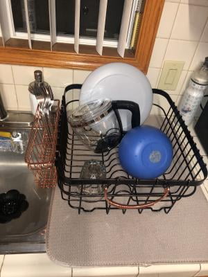 Better Homes Gardens Antique Gray Wire Dish Rack Walmart