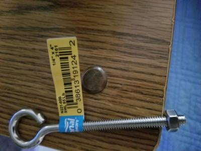 National Hardware N221-606 2161BC Eye Bolt in Stainless Steel