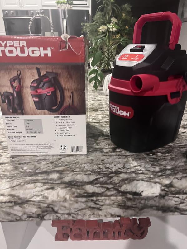 Hyper Tough1.5 Gallon Utility Wet/Dry Vacuum - Walmart.com