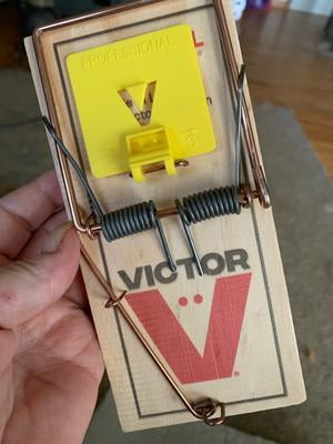 4 pack) Victor Easy Set Extended Trigger Rat Trap - Wooden Rat