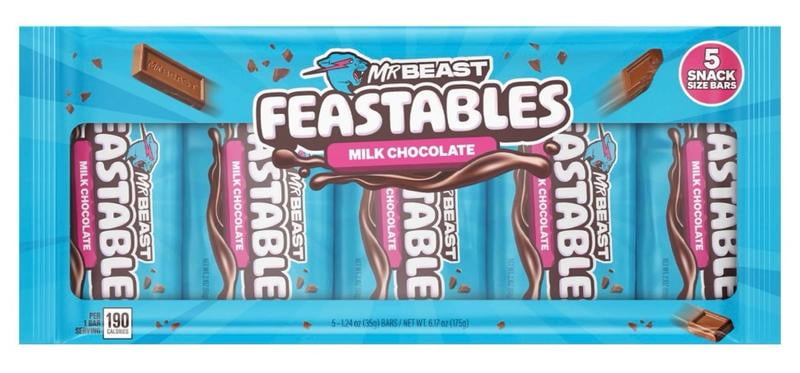 2 pack) Feastables MrBeast Milk Chocolate Bar, 1.24 oz (35g