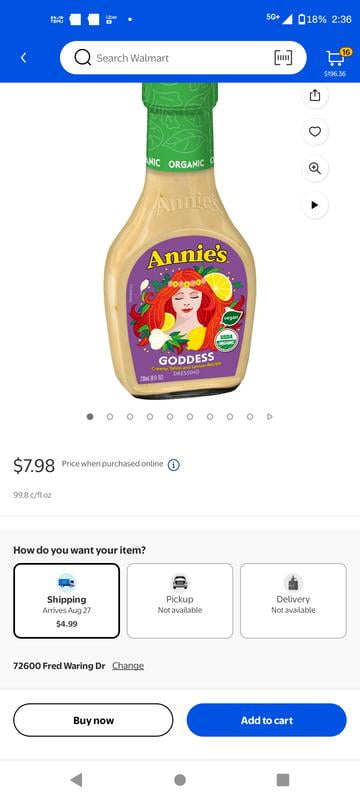 annie's green goddess dressing ingredients Annie's Goddess Salad Dressing, Vegan, Non-GMO, 8 fl oz