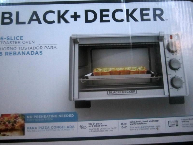  BLACK+DECKER 6-Slice Convection Countertop Toaster Oven,  Stainless Steel/Black, TO2050S: Home & Kitchen