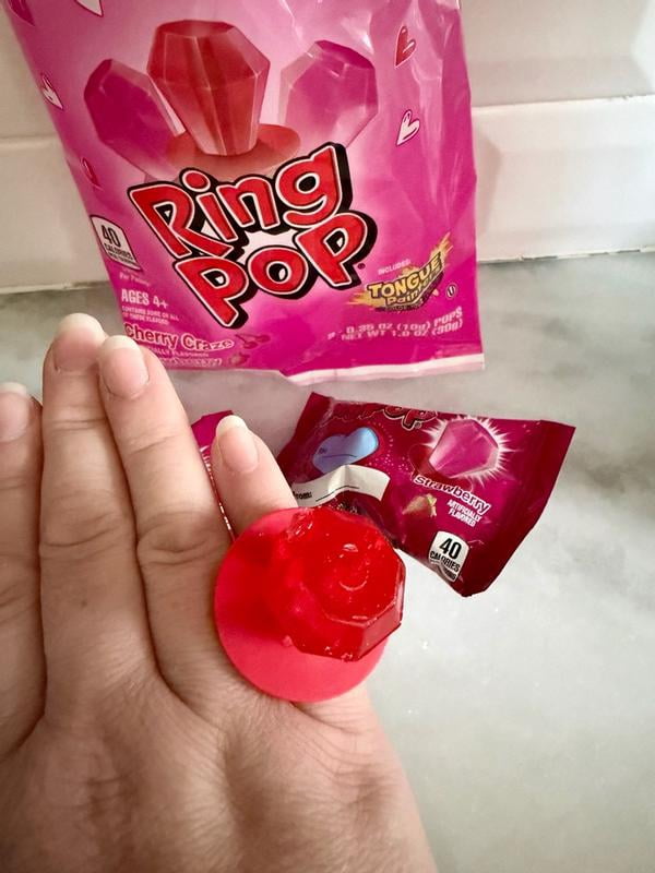 Ring Pop Kids Pack Candy: Valentine's Day Strawberry & Cherry