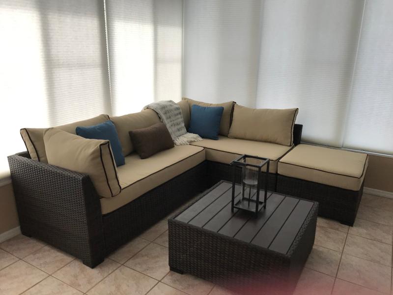 Signature Design By Ashley Loughran 4 Piece Wicker Patio Conversation Set Walmart Com Walmart Com