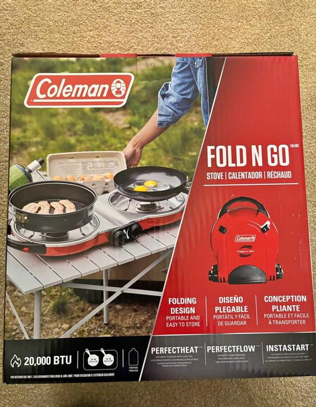 Coleman Fold N Go 2 Burner Propane Camping Stove - Walmart.com