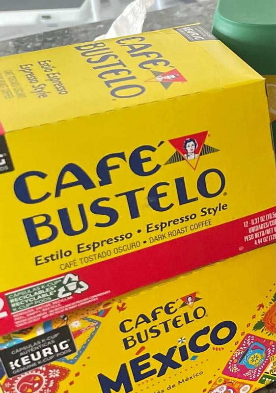 Caf Bustelo Dark Roast Espresso Style Coffee, 100% Pure, K-Cup Pods for  Keurig Brewers, 12 Count - Walmart.com