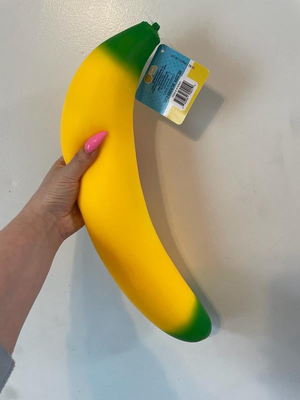 Toymendous Laffy Snacks, Squishy Banana Stress Ball Toy, Children