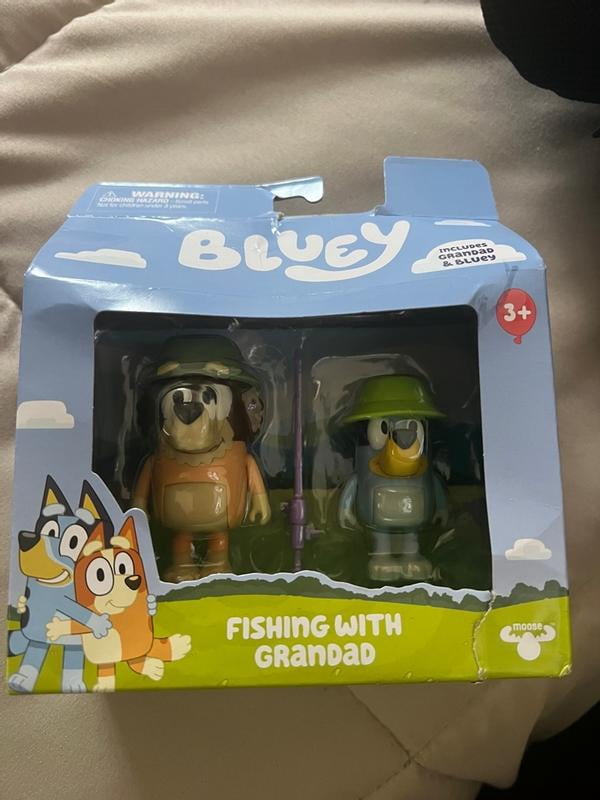 bluey fishing pole S11 Figure 2Pk with Grandad, Figures This pack is themed around the episode Bluey Family & Friends Accessories