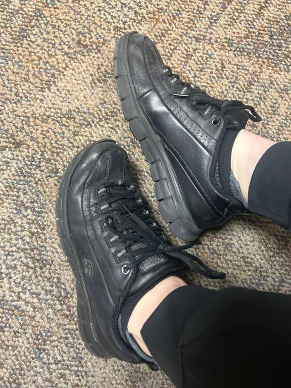 Skechers Work Women s Relaxed Fit Sure Track Trickel Slip Resistant Lace Up Work Shoes Walmart